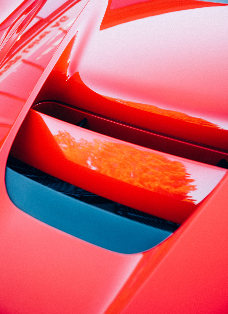 Ferarri Rot Close Up